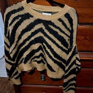 Cropped Tiger stripe sweater